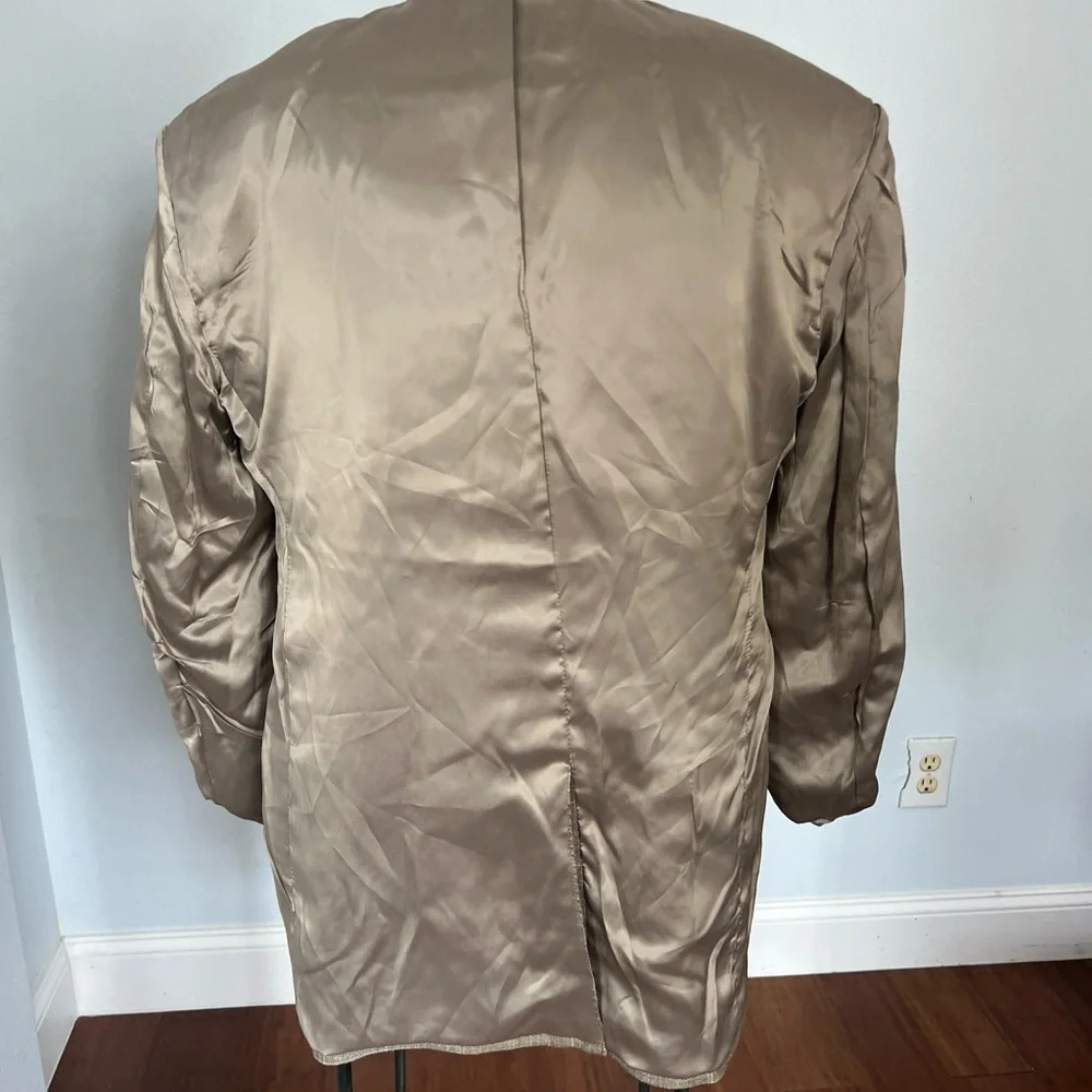 Jos A‎ Bank Silk Blend Mens Blazer Brown Sport Coat Jacket Size 41R